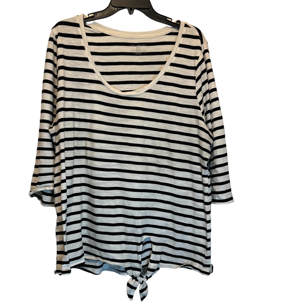 Lane Bryant pull over striped blouse